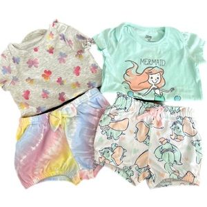 🌸 Baby Girl Bloomer shorts and onesie summer sets outfit 6-9 Final Price